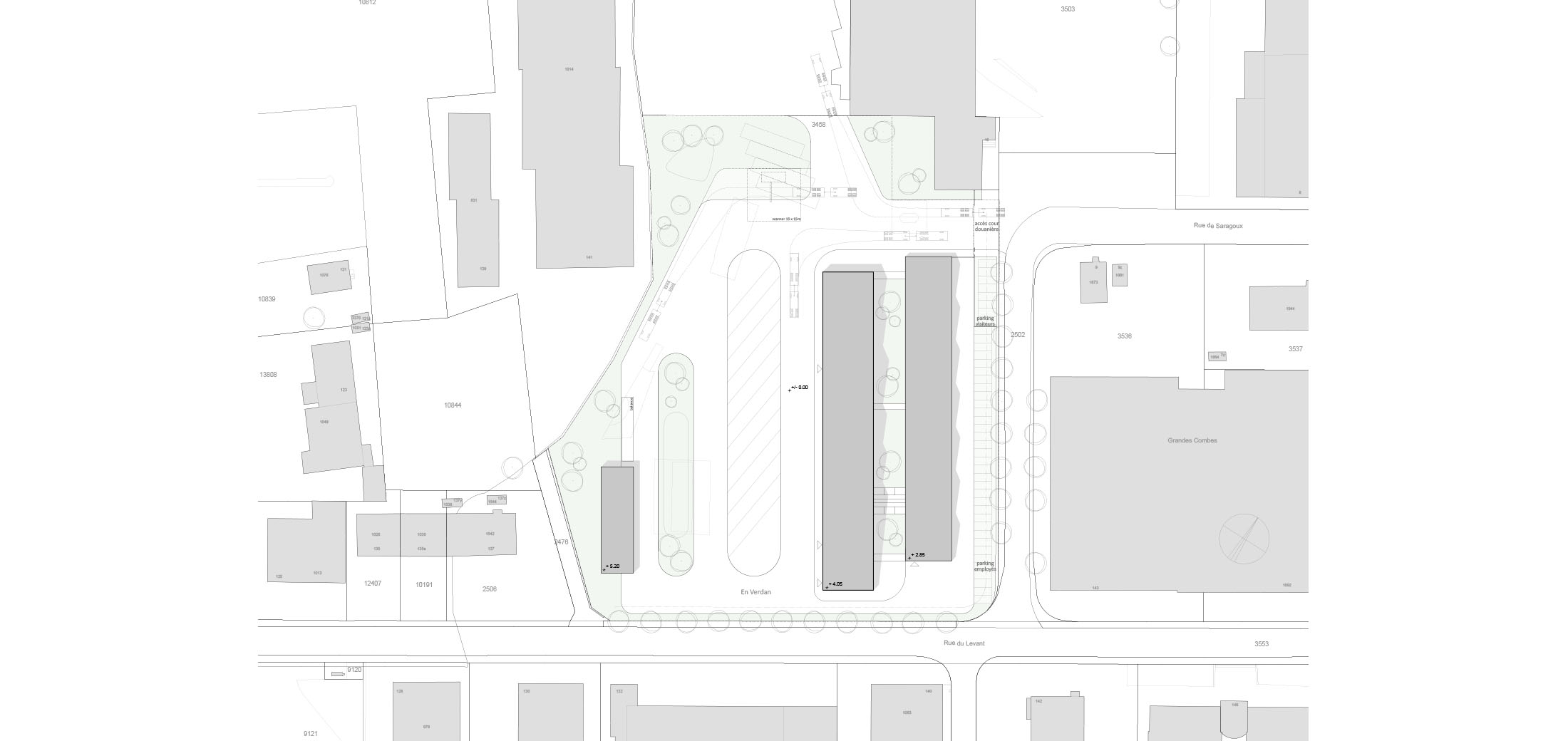 amos architectes – Douane poids lourds, Martigny